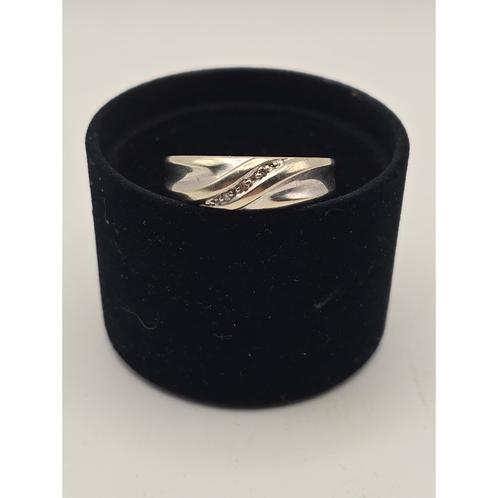 Mens White Gold And Diamond Wedding Band Ring 12